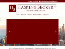 Tablet Screenshot of haskinsbeckerlaw.com